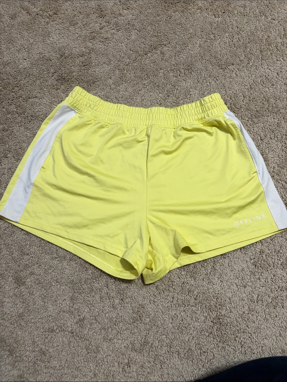Aerie Offline Yellow Athletic Shorts Medium